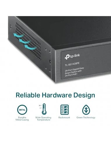 TP-Link 28-Port Gigabit Easy Smart Switch with 24-Port PoE+