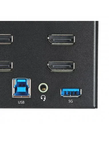 StarTech.com 2 Port Quad Monitor DisplayPort KVM Switch - 4K 60Hz UHD 