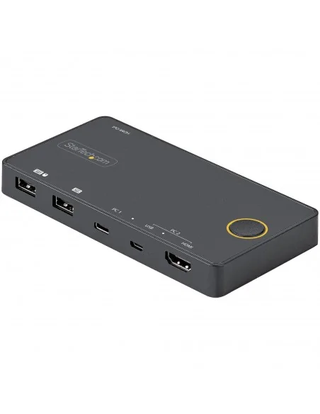StarTech.com 2 Port Hybrid USB-A + HDMI & USB-C KVM Switch - Single 4K