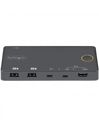 StarTech.com 2 Port Hybrid USB-A + HDMI & USB-C KVM Switch - Single 4K
