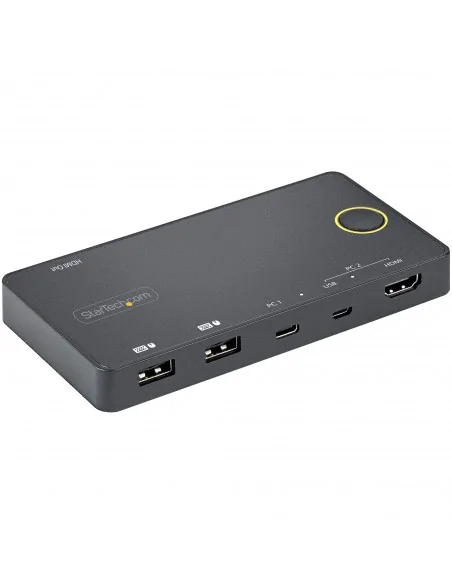 StarTech.com 2 Port Hybrid USB-A + HDMI & USB-C KVM Switch - Single 4K