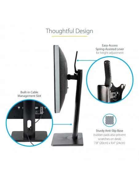 StarTech.com Free Standing Single Monitor Mount - Height Adjustable