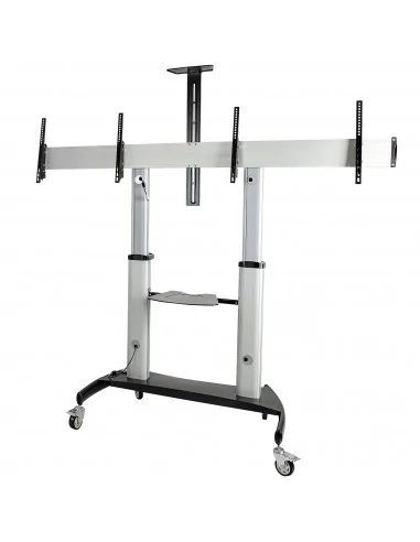 StarTech.com Dual TV Cart for 37-60in VESA TVs up to 110lb/50kg each -