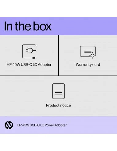 HP 45W USB-C LC Power Adapter