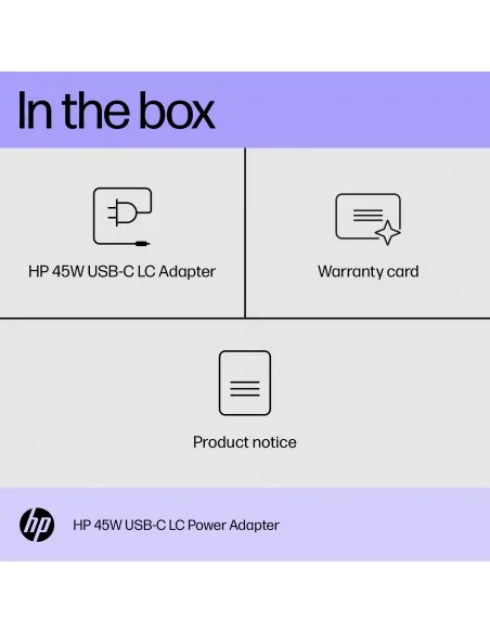 HP 45W USB-C LC Power Adapter