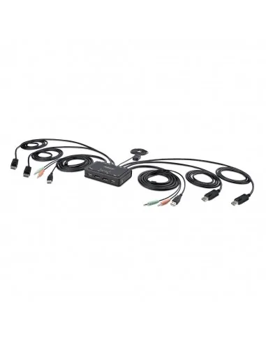 StarTech.com 2-Port Dual-Monitor DisplayPort Cable KVM Switch, 4K 60Hz