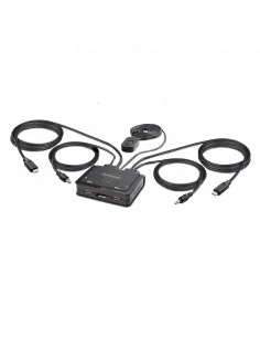 StarTech.com 2-Port USB-C Cable KVM Switch, 4K 60Hz DisplayPort Output