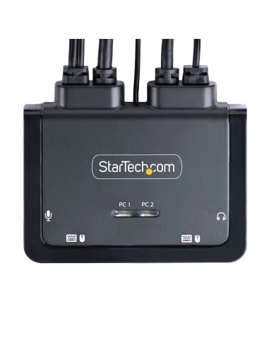 StarTech.com 2-Port USB-C Cable KVM Switch, 4K 60Hz DisplayPort Output