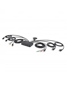 StarTech.com 2-Port Dual-Monitor HDMI Cable KVM Switch, 4K 60Hz, Compa