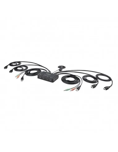 StarTech.com 2-Port Dual-Monitor HDMI Cable KVM Switch, 4K 60Hz, Compa