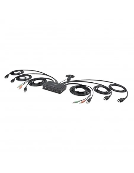 StarTech.com 2-Port Dual-Monitor HDMI Cable KVM Switch, 4K 60Hz, Compa