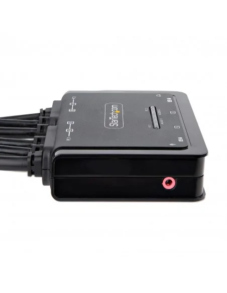 StarTech.com 2-Port Dual-Monitor HDMI Cable KVM Switch, 4K 60Hz, Compa