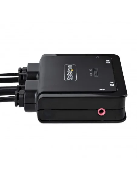 StarTech.com 2-Port Hybrid USB-C HDMI Cable KVM Switch, 4K 60Hz, Compa
