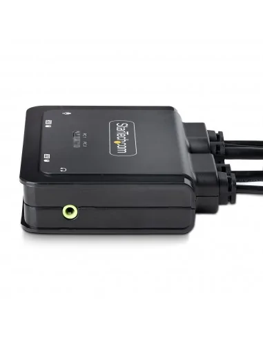 StarTech.com 2-Port Hybrid USB-C DisplayPort Cable KVM Switch, 4K 60Hz