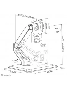 Neomounts FPMA-D885BLACK Monitor stand 15-32" - gas spring 2