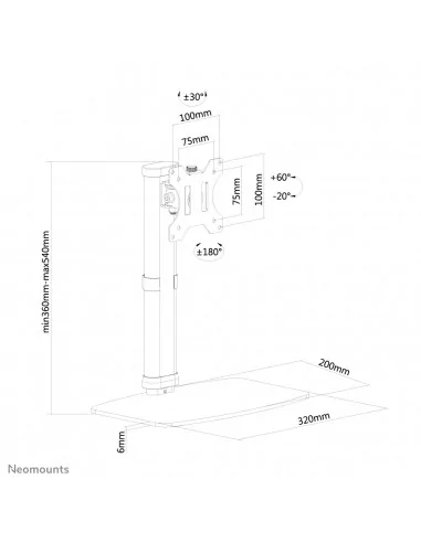 Neomounts FPMA-D890BLACK Monitor stand 10-30"