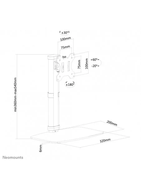 Neomounts FPMA-D890BLACK Monitor stand 10-30"