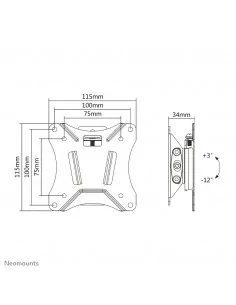 Neomounts NM-W60BLACK Monitor/TV mount wall 10-30" - tiltable 2