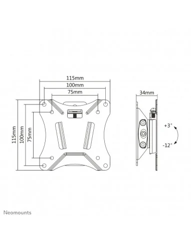 Neomounts NM-W60BLACK Monitor/TV mount wall 10-30" - tiltable