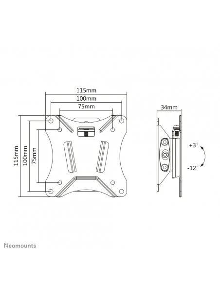 Neomounts NM-W60BLACK Monitor/TV mount wall 10-30" - tiltable
