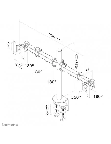 Neomounts FPMA-D960D Monitor arm 10-27"