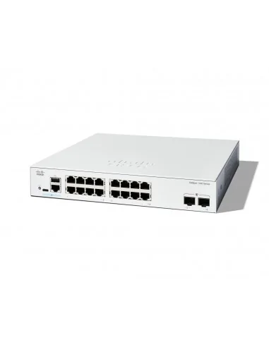 Cisco Catalyst 1300-16T-2G Managed Switch, 16 Port GE, 2x1GE SFP, Limi
