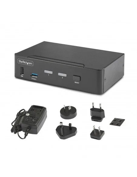 StarTech.com 2-Port DisplayPort KVM Switch, 8K 60Hz / 4K 144Hz, Single