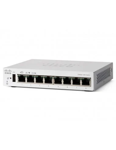 Cisco Catalyst 1200-8T-D Smart Switch, 8 Port GE, Ext PS, Desktop, Lim