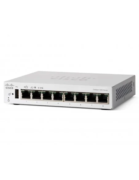 Cisco Catalyst 1200-8T-D Smart Switch, 8 Port GE, Ext PS, Desktop, Lim