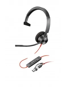 HP Poly Blackwire 3310 Monaural USB-C Headset +USB-C/A Adapter