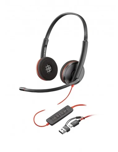 HP Poly Blackwire 3220 Stereo USB-C Headset +USB-C/A Adapter (Bulk)
