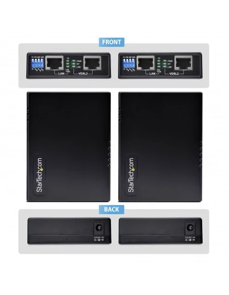 StarTech.com VDSL2 Ethernet Extender Kit over Single Pair Wire, Up to 