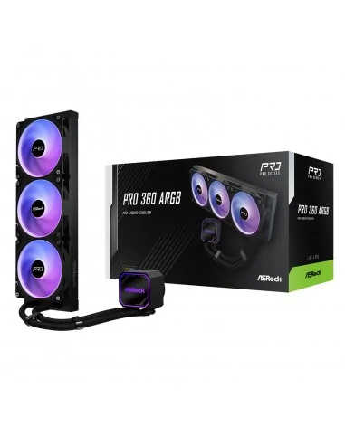 Asrock Pro 360 ARGB AIO Liquid CPU Cooler, 360mm Radiator, Triple