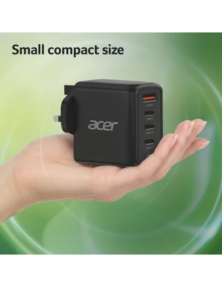 Acer 100W PD Charger, USB Port: 3C+1A, UK Plug, 100W USB-C Cable