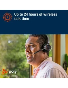 HP Poly Voyager 4310 USB-C Headset +BT700 dongle +Charging Stand 2