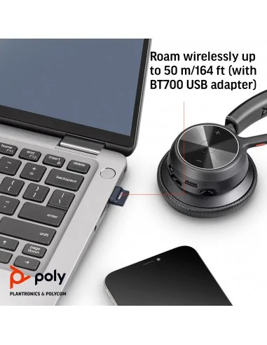 HP Poly Voyager 4310 USB-C Headset +BT700 dongle +Charging Stand