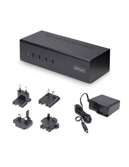 StarTech.com 4-Port Dual-Monitor DisplayPort KVM Switch, 4K 60Hz, 2x U