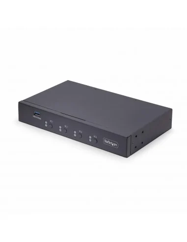 StarTech.com 4-Port KM Switch with Mouse Switching, USB Switch for Key