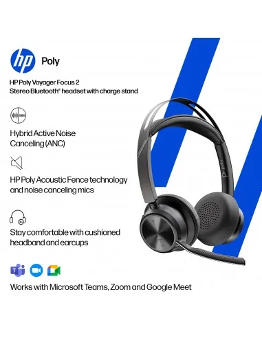HP Poly HP Poly Voyager Focus 2 Headset +USB-C/A Adapter + Stand
