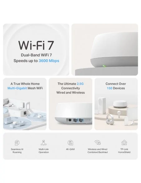 TP-Link BE3600 Whole Home Mesh WiFi 7 System