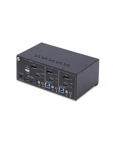 StarTech.com 2-Port Dual-Monitor DisplayPort and HDMI KVM Switch, 4K 6