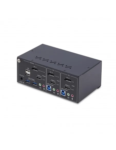 StarTech.com 2-Port Dual-Monitor DisplayPort and HDMI KVM Switch, 4K 6