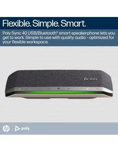 HP Poly Sync 40+ Microsoft Teams Certified USB-A USB-C Speakerphone