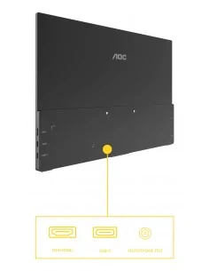 AOC 16T20E2 portable TV/monitor Portable monitor Black 39.6 cm (15.6") 2