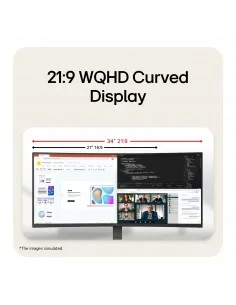 LG UltraWide 34U620B U6 34" VA QHD 144Hz Height-Adjustable Curved 2