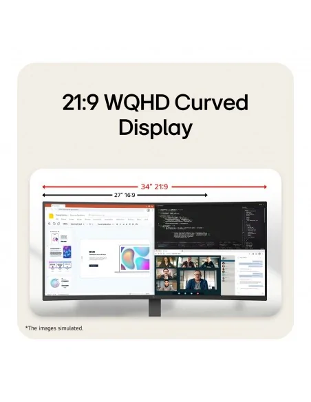 LG UltraWide 34U620B U6 34" VA QHD 144Hz Height-Adjustable Curved