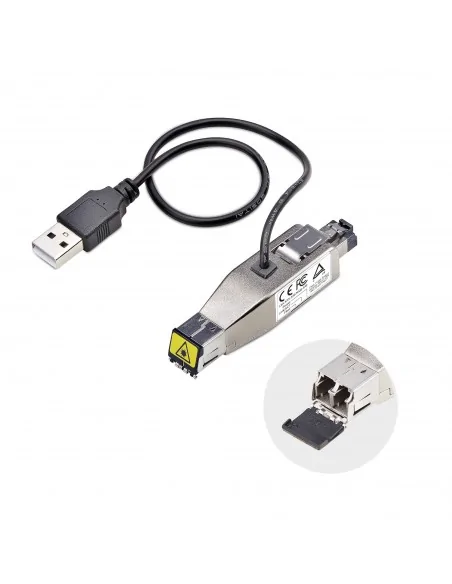 StarTech.com Gigabit Fiber to RJ45 Ethernet Media Converter Dongle, Op