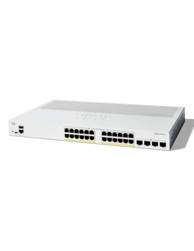 Cisco Catalyst 1200-24P-4G Smart Switch, 24 Port GE, PoE, 4x1GE SFP, L