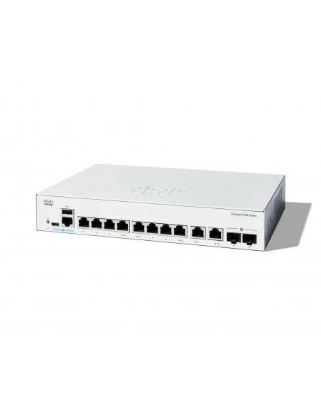 Cisco Catalyst 1200-8T-E-2G Smart Switch, 8 Port GE, Ext PS, 2x1GE Com