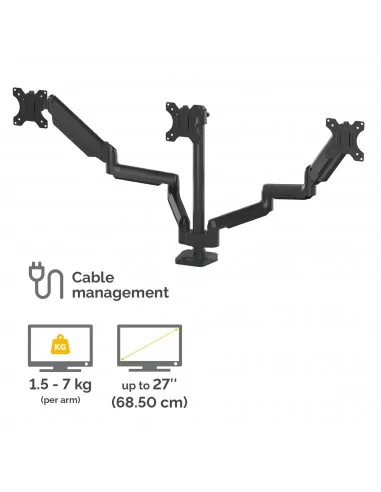 Fellowes Platinum Series Triple Monitor Arm - Monitor Mount for Three